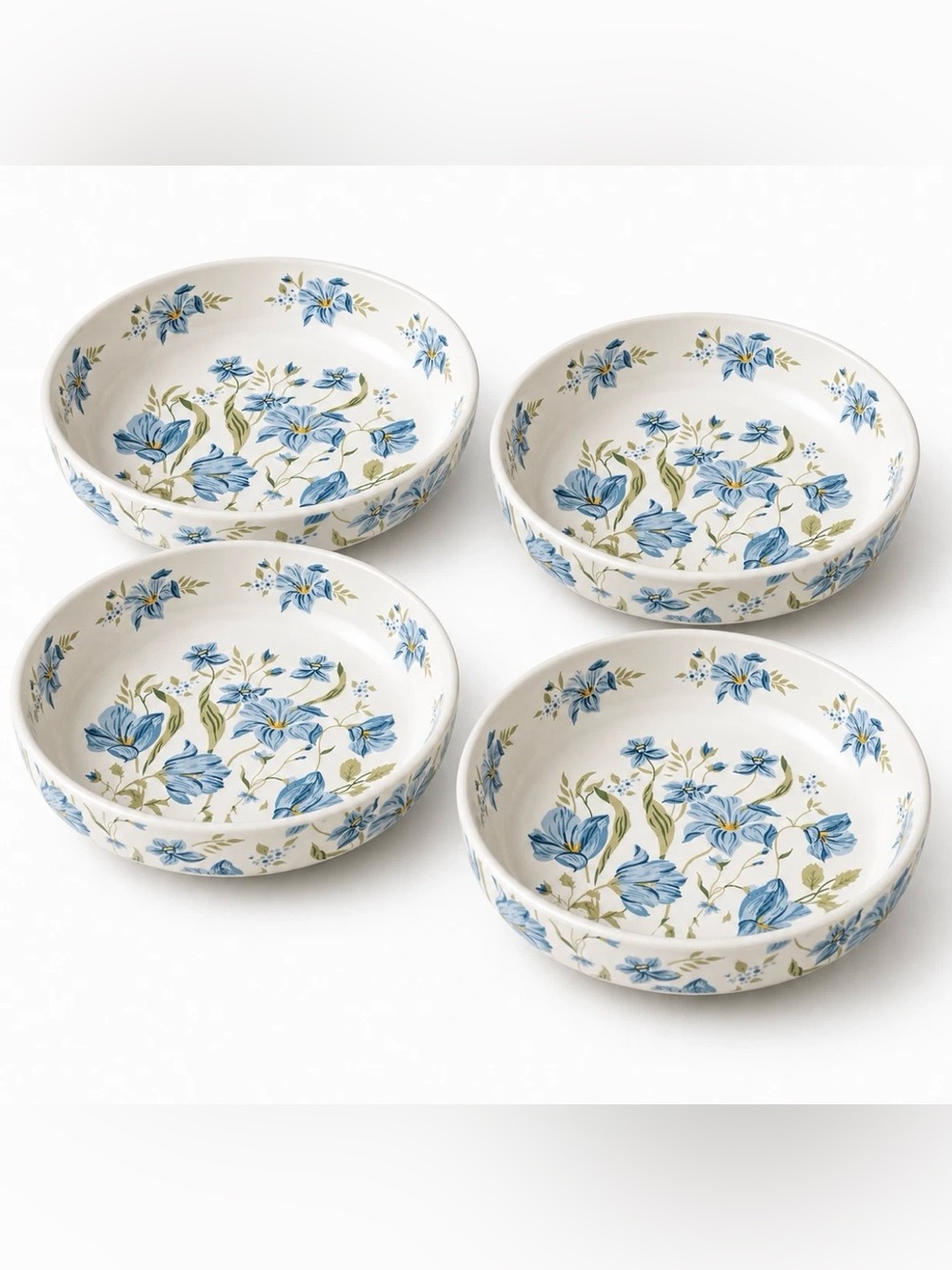 Maison Viore Azure Garden Collection pasta Bowls Set of 4